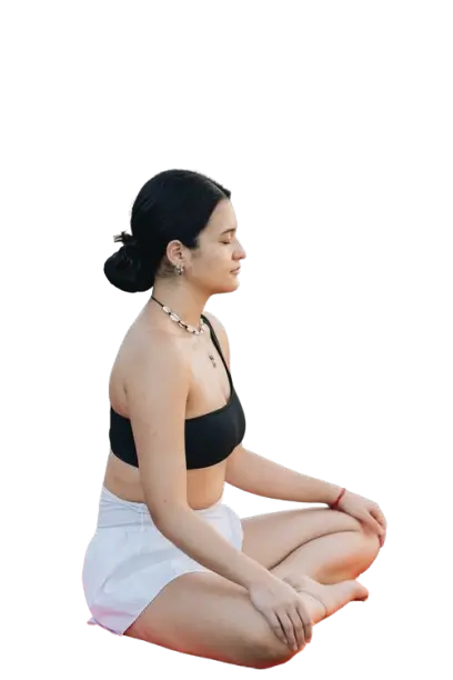 Woman Doing Yoga At Beach